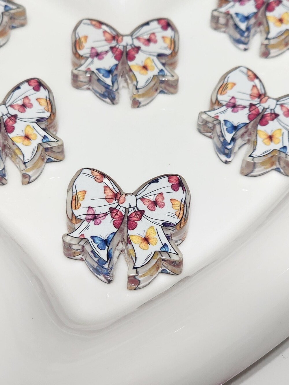 Butterfly Bow Beads 2 Pcs Focal Beads Beaded Pen Jewelry Making Crafts Charms